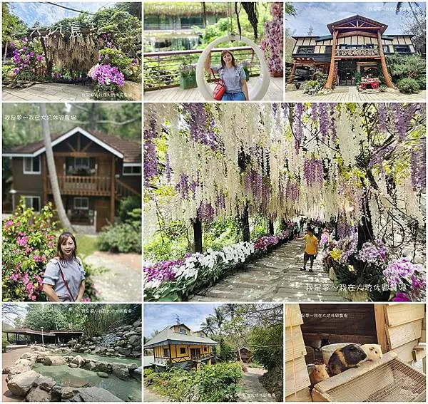 『屏東。大坑休閒農場』～情侶約會／適合親子／可愛小動物／夢幻紫藤花隧道