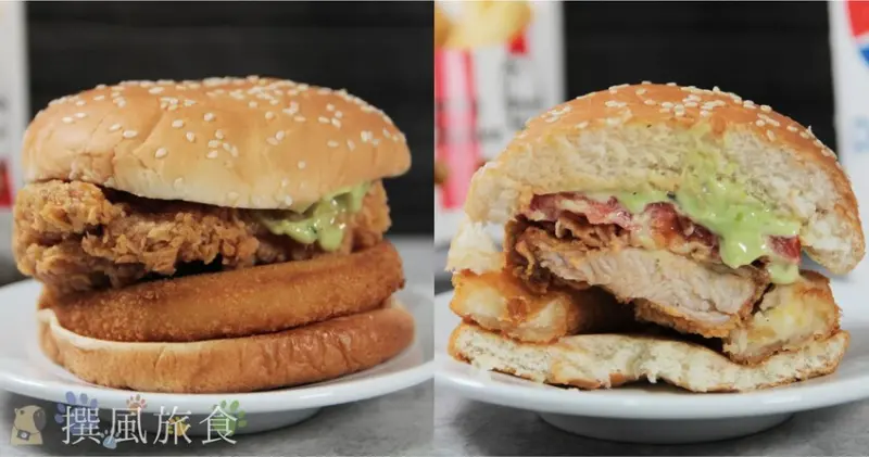 肯德基「濃厚切達起司圈咔啦雞腿堡」好吃嗎？厚實雞腿排的漢堡就是好吃