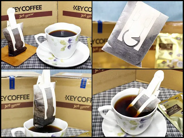 日本百年咖啡品牌，創新紙把手設計， KEYCOFFEE  JetBrew 專利研磨咖啡包，10秒快速熱泡！