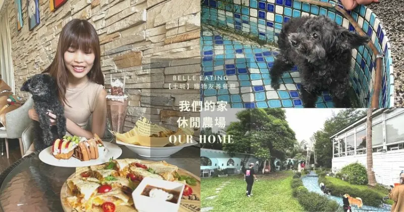【土城】寵物友善餐廳｜我們的家休閒農場 Our Home 夏日水狗戲水趣 今夏一起來當水狗游泳吃飯玩耍！