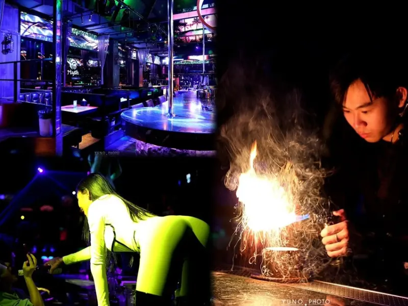 台中市南屯區小酌微醺的好去處！偽出國峇里島風格酒吧 辣妹猛男鋼管熱舞愈夜愈熱鬧｜台中南屯/西屯酒吧推薦MYTH-Ocean