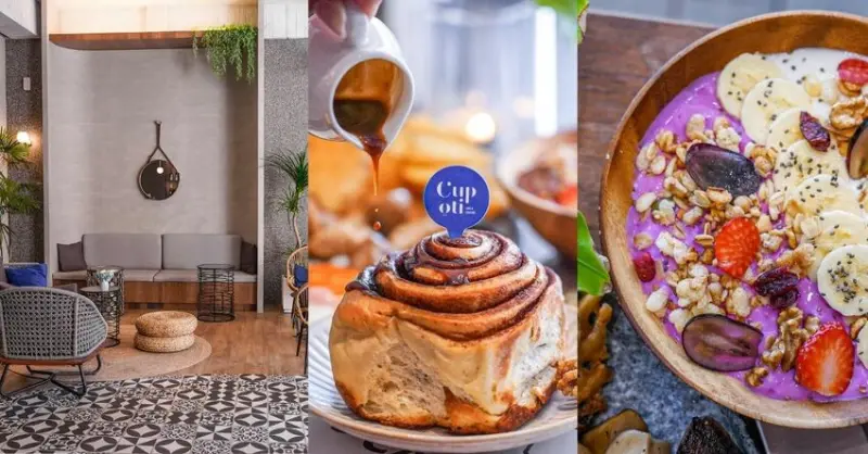 台中南屯時尚湛藍網美風格超好拍，必點招牌肉桂捲軟Q濃郁！