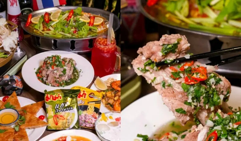 【台中美食】巫泰式燒烤｜隱身忠孝夜市中的泰式料理，道地銅盤烤肉、火山排骨通通有！ - 肉依小姐吃什麼