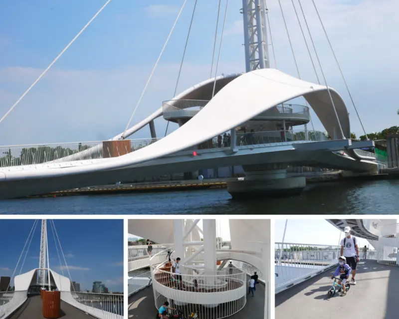 純白貝殼＆海豚意象橋，會水平旋轉的高雄大港橋｜臨近駁二＆棧貳庫