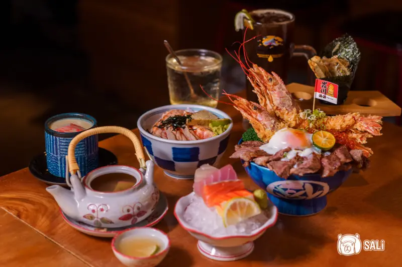 森川丼丼大橋橫町｜台中浮誇系平價日料，推牛魔王天使海老丼，寵物友善餐廳