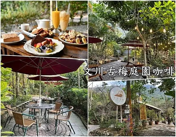 【台南楠西區】文川古梅庭園咖啡～浪漫的戶外空間，傍晚像是精靈森林好美喔～來這裡約會吧！