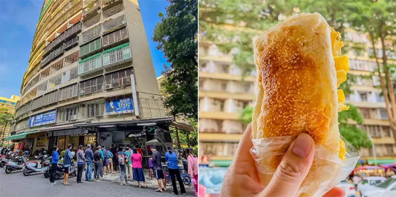 左營美食 - 美紅豆漿 x 必點必吃酸菜燒餅 & 高麗菜煎包