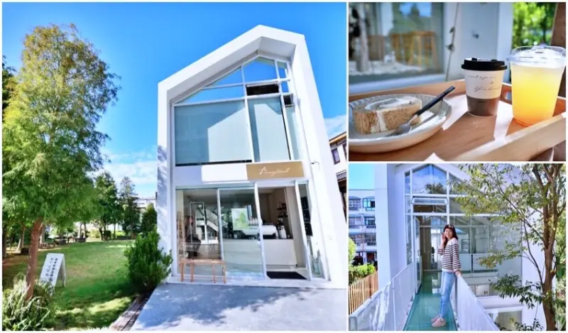 彰化秀水沐光樹手感蛋糕捲專賣店｜來杯咖啡享受光影變化跟落羽松包圍的自然氛圍