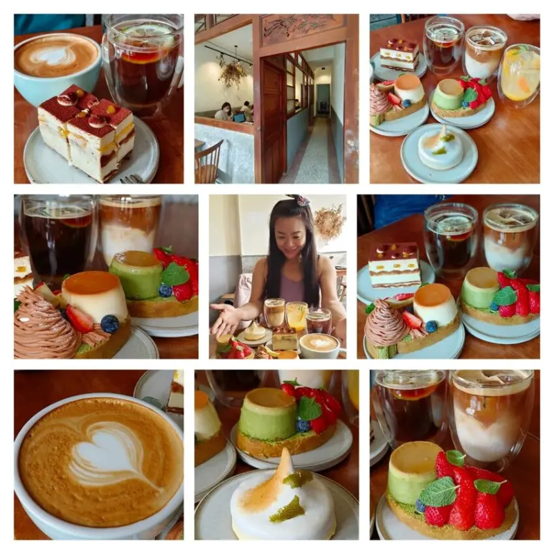 【基隆】正濱漁港老宅下午茶推薦。閑閑寵物友善咖啡廳。抹茶布丁+蛋糕捲超美推薦