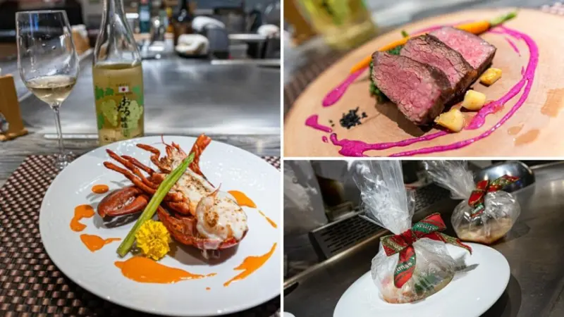 亞企味屋西湖店｜台北內湖內科食記｜二訪，期間限定雙主菜聖誕套餐，季節時令食材新鮮上桌，精緻8品餐點CP值超高，活龍蝦、牛小排、玻璃紙包土雞湯等美味 - 卡爾茗 C.L.M.