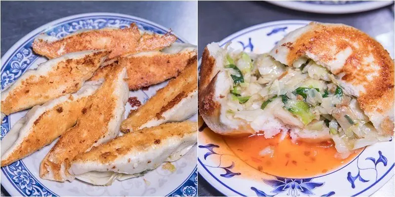 【基隆老味道之二十七】曾家鍋貼店.媽祖宮口(慶安宮)旁三十年老店.金黃油酥脆皮鍋貼.兩面黃極品煎包