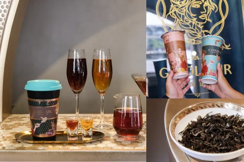 台中飲料店｜G Colour 金色魔法紅茶，一斤60萬世界級的「極致焙火工藝」！將「茶金」裝進絕美手搖杯