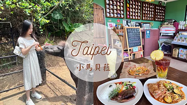 【台北美食】三芝山林中邊餵迷你馬邊吃著美食|親子寵物友善餐廳|小馬貝菈