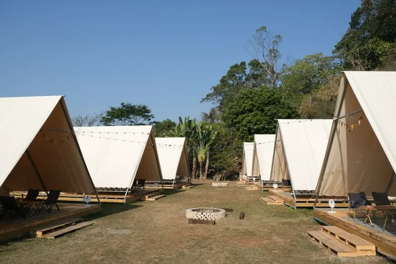 台中市太平區蟬說山中靜靜｜台中酒桶山豪華帳篷，一泊二食，不需配備，懶人營火露營！
