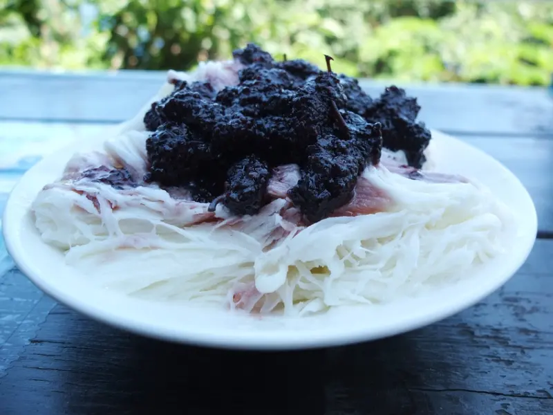 小琉球美食【烏鬼洞雪花冰】遊烏鬼洞必吃冰品！全國唯一烏鬼雪花冰 手工古法柴燒桑椹醬 飽覽獨家海景