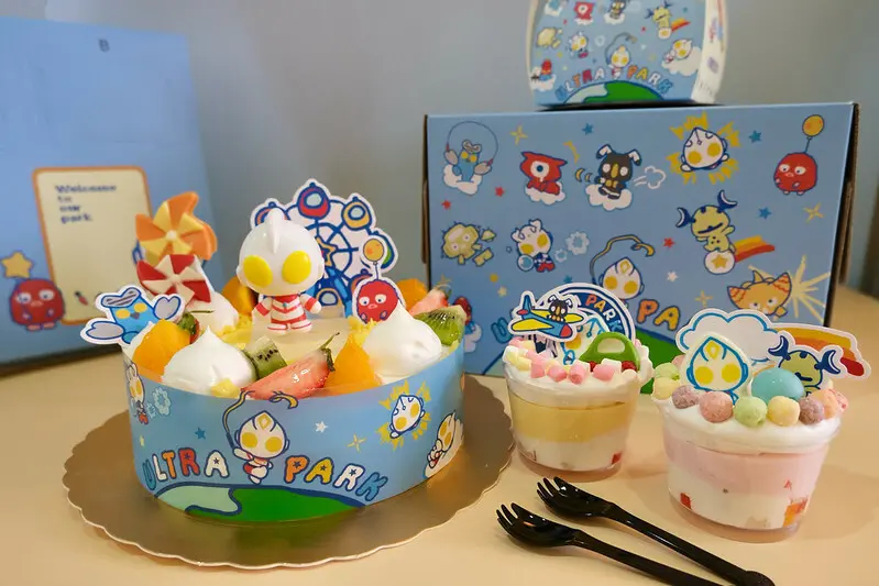 台北市中山區85度C與「超人力霸王」強強聯手首次聯名推出造型蛋糕，三款蛋糕帥氣有特色，還可收藏公仔&DIY便條紙筆筒，3