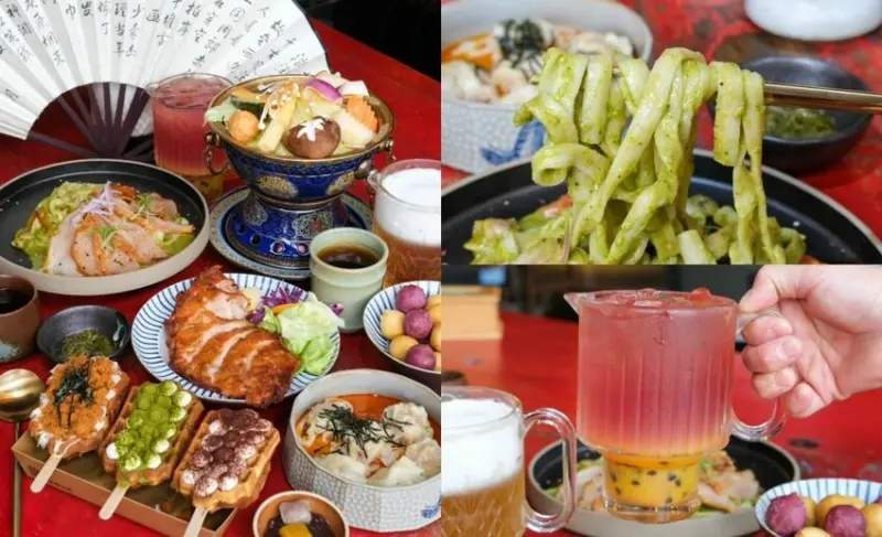 金雲堂人文茶館｜員林創意中式復古風茶餐廳，還能穿古裝享用景泰藍琺瑯鍋！ - 肉依小姐吃什麼