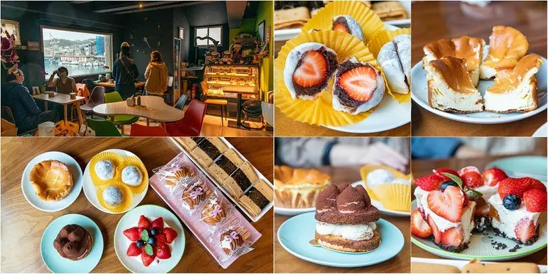 【基隆想入啡啡之二】熊豆咖啡店.無敵正濱漁港窗景.季節限定草莓生乳酪.正日式美麗提拉米蘇