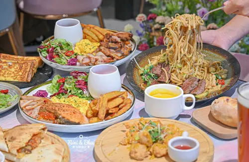 Rainbow bistro |台中勤美彩虹獨角獸，早午餐到宵夜凌晨2點餐酒館 @Nini and Blue  玩樂食記