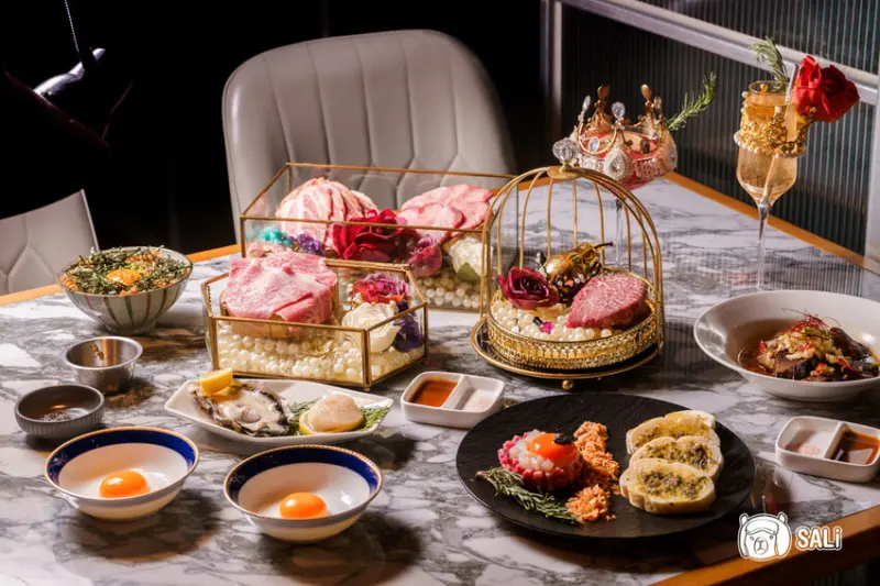 Eartha燒肉餐酒館｜台中燒肉推薦，絕美燒肉珠寶盒，全程桌邊服務