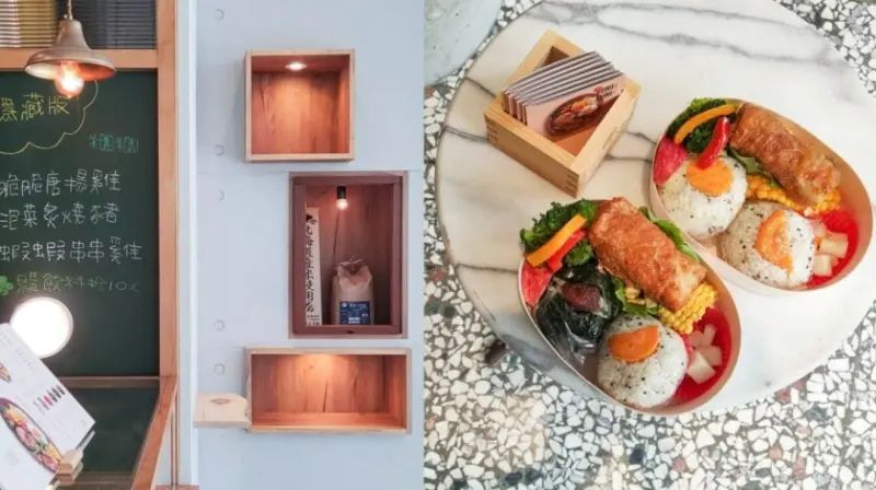 台中西區 ｜糰糰盒作社-一顆顆日式飯糰來自北海道米做成，日風文青系的餐盒有蔬食