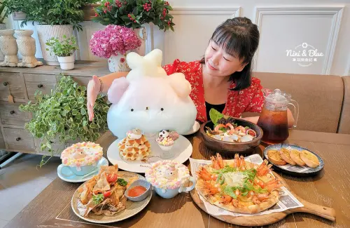 台中森林系網美必來餐廳，棉花糖萌寵甜點讓你拍到手機沒電*妮妮布魯