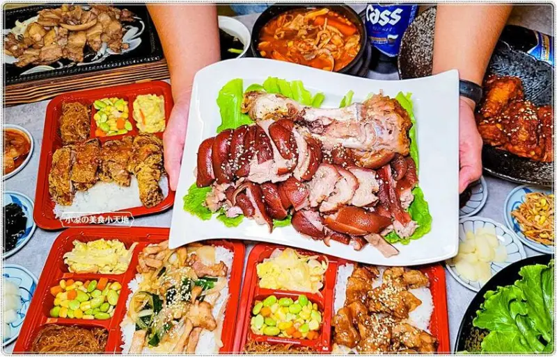 韓劇主角都在吃！台中少見韓式豬腳，道地韓風美味，便當只要$90還附湯飲料！(中場無休息)