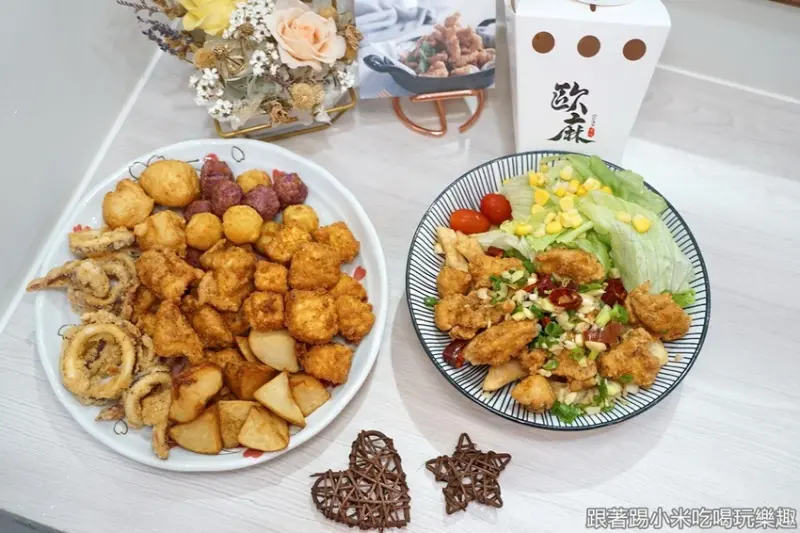 歐麻無骨炸雞專賣。文青風蒜香避風塘鹹酥雞是一絕！