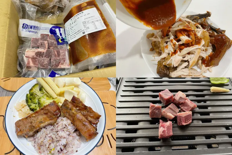 【人氣宅配生鮮-先拼鮮】霜降骰子牛(美國)/煙燻黑羽土雞/法式香草豬肋排.職業婦女的好幫手.我的家庭牧場