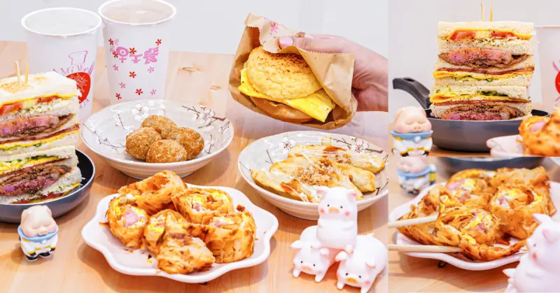 來自台中的三明治有夠厚！夾了火龍果、地瓜雙色薯泥，鹹甜好滋味在虎尾也吃得到了！-艾薇覓食趣