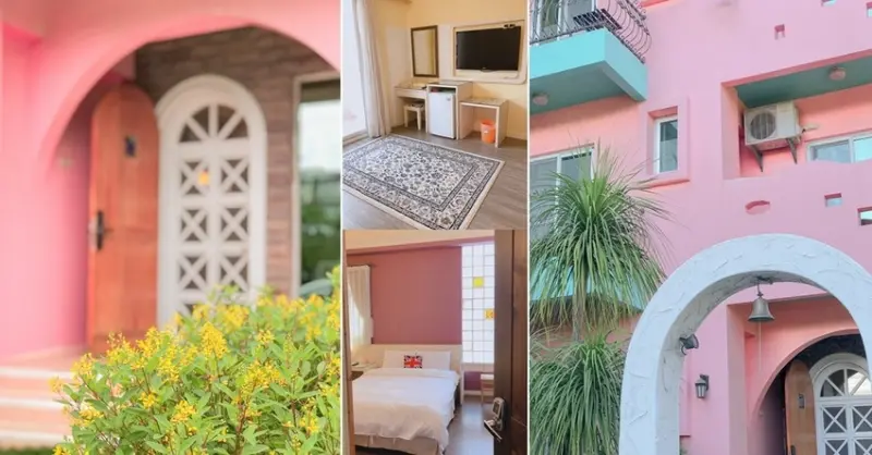 台東民宿推薦│粉色系的歐拉民宿♥ 親子溜滑梯房型、兒童遊戲區。包棟民宿。台東市區。