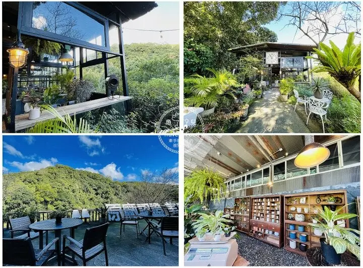 山景第一排！古董家俱與工業風~寵物友善，植物系花園餐廳，秘境裡的野人花園 @魚兒 x 牽手明太子的「視」界旅行
