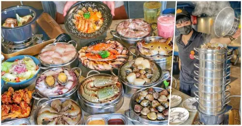 超狂101海鮮塔！龍蝦螃蟹鮑魚通通來，點主食就送套餐，沙拉、脆薯、飲料，雞湯無限暢飲