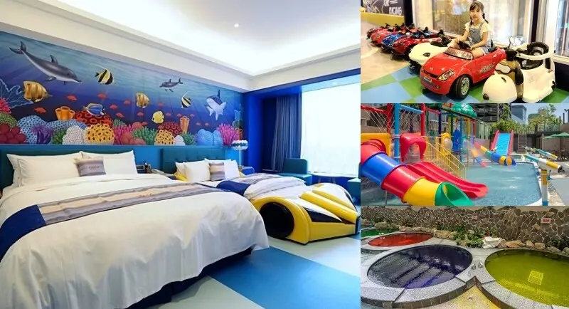 川湯春天旗艦館》800坪水樂園SPA溫泉露天風呂任您泡，退房還能繼續玩，電動車溜滑梯卡茲童樂園，晚餐享享自