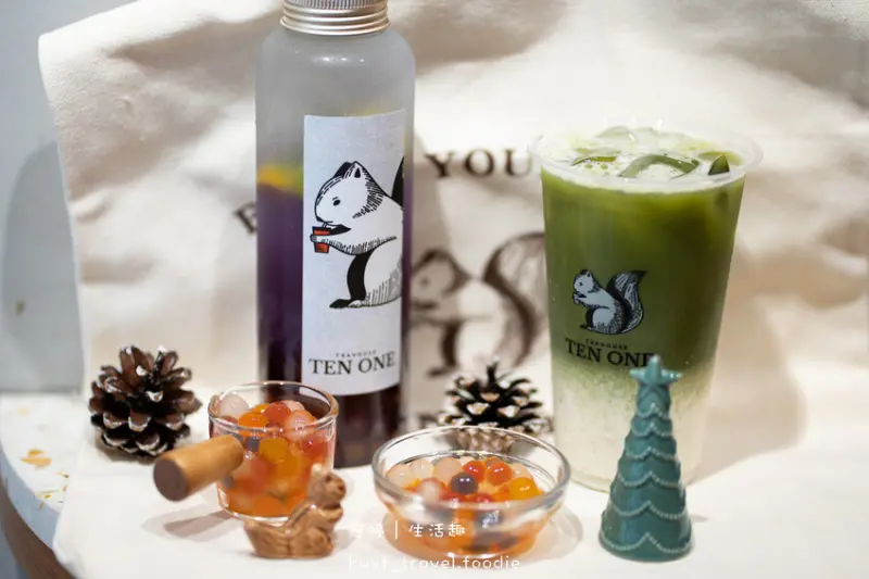 【十一茶屋】會不會太~繽紛！大安區手搖飲料推薦，喝手搖飲加天然彩色珍珠好~滿足，捷運忠孝復興站美食+1│菜單