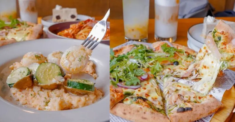 台中約會餐廳快筆記！打造異國風的用餐環境，必點現烤雙品口味披薩、美味燉飯義大利麵 -艾薇覓食趣