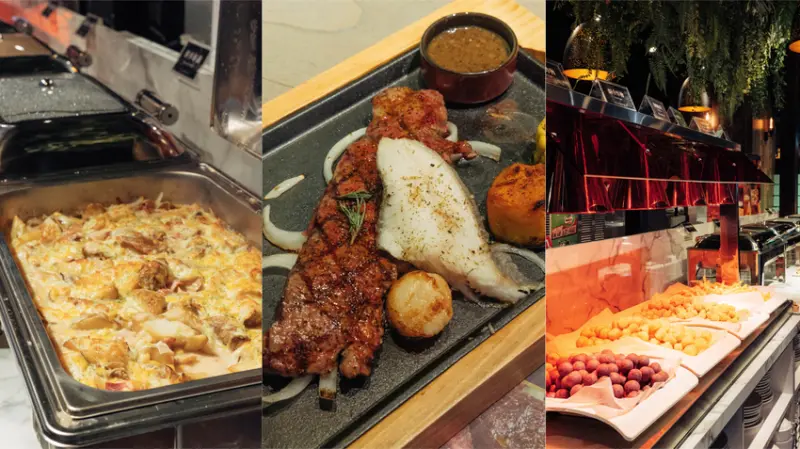 超多元自助吧&濕式熟成翼板牛！主餐還沒來就吃好飽！米塔炙燒牛排專門店-夢時代 - 林非帶你飛