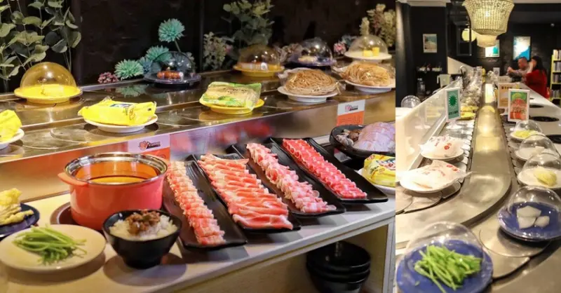 一個人也可以來 | 花漾轉轉鍋 | 199起平價小火鍋迴轉台食材吃到飽！伸手立刻下鍋1秒都不浪費