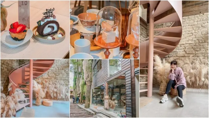 土土甜品店 ▏水里蛇窯內大地色系網美風咖啡廳 甜點都以陶土取名超可愛。南投景點/水里景點
