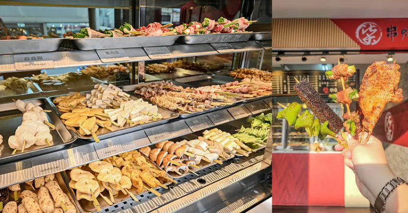 台中逢甲宵夜美食串燒燒烤肉串，31種品項、19元起，食尚玩家也推薦