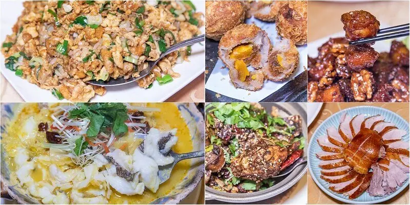 【屏北好滋味之七】大山河風味堂.台日港川各種特色創意料理.韭菜蝦餅.肉鬆鹹蛋香芋丸.海膽炒飯.酸湯高麗菜