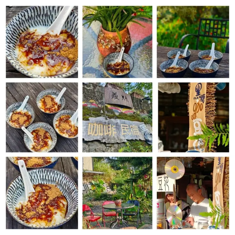 【新竹.五峰】寵物友善義妹民宿+黑膠唱片溫馨小花園下午茶。品嘗黑糖豆花+視覺與聽覺的饗宴