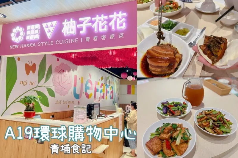 [ 桃園食記 ] 中壢區◆大園區◇柚子花花青春客家菜 | 青埔新開幕餐廳 | 中壢青埔客家料理｜A19環球購物中心美食｜桃園棒球場附近美食 ｜桃園捷運A19美食