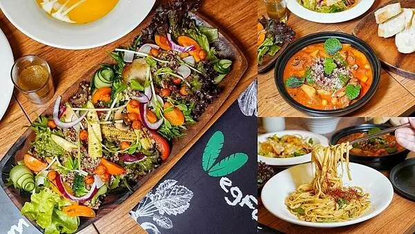 VegFarm無國界蔬食餐廳-台中蔬食料理推薦，網路評價高達4.4顆星，多道創意蔬食料理，必點摩洛哥紅酒燉牛肉附法國麵包