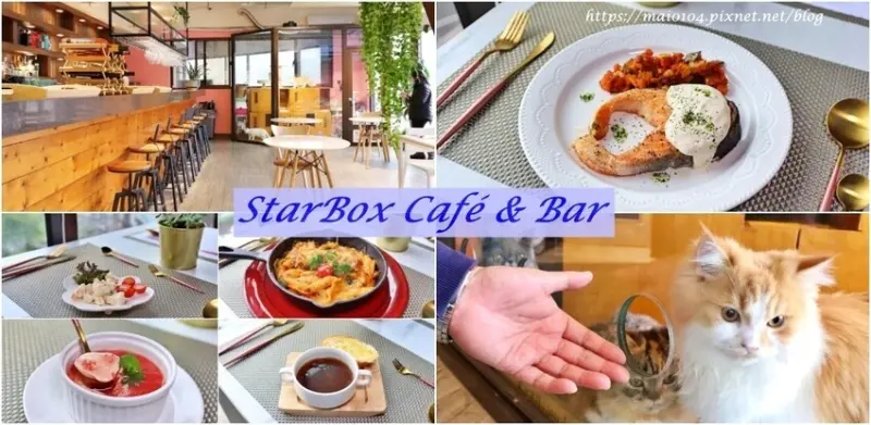 星盒貓語 StarBox Café&Bar～隱身在豪宅建築物中的寵物友善餐廳，不定時更換菜色的無菜單異國料理還有貓咪陪伴用餐，晚上還變身酒吧