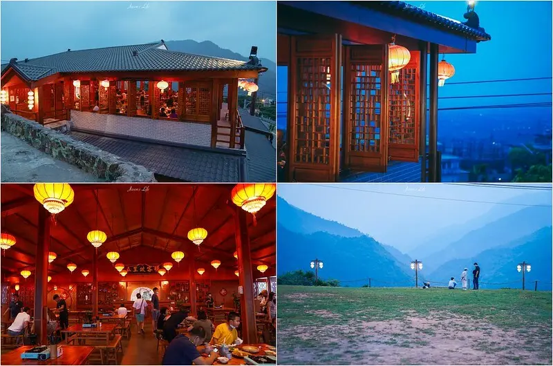 【屏東三地門│美食】五里坡客棧。三地門餐廳推薦，烤雞需預約，半山腰中國風客棧，擁有無敵山景和夜景