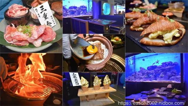 新竹美食|山上走走 日式無菜單燒肉專門店。浪漫夢幻海底世界享受頂級A5和牛/飯後甜品：金箔霜淇淋