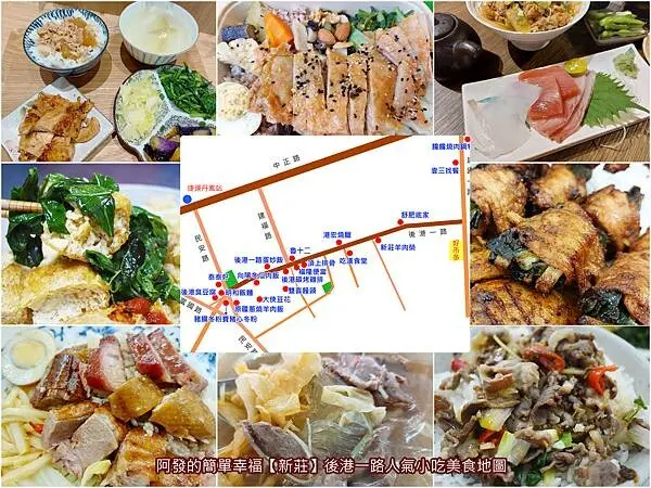 ﹝新北市新莊﹞後港一路美食地圖　17家擁有高人氣在地人的庶民小吃美食＋2家輔大前的特色美食　／新莊美食推薦／輔大美食／新莊四維路美食
