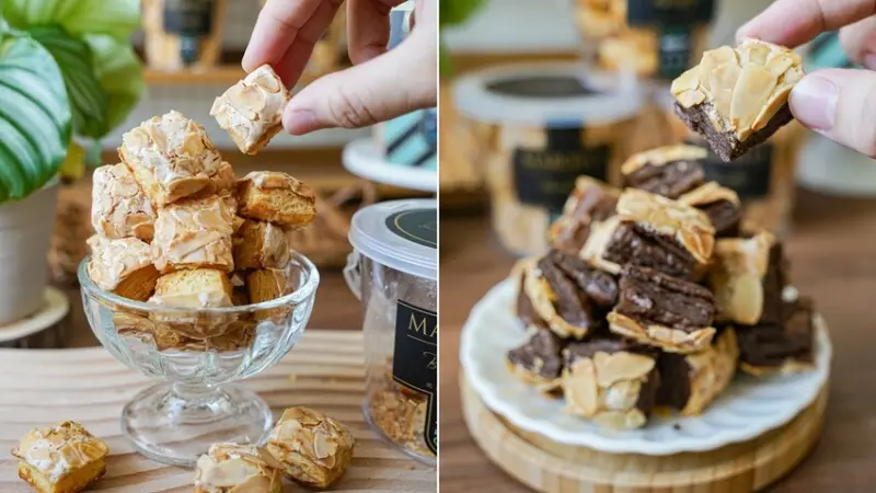 台中美食｜超搶手杏仁千層秒殺酥/好吃不甜膩吃一口就欲罷不能/Marcella 瑪莎拉手工餅舖