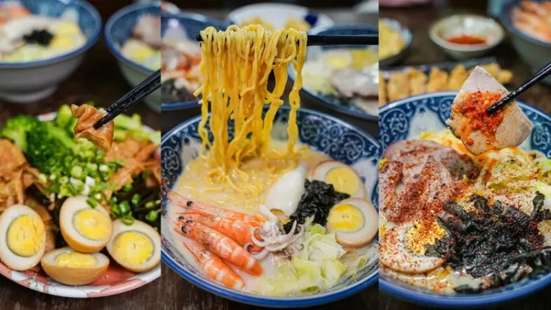高雄美食｜超佛系拉麵百元有找/超澎湃海鮮拉麵＆炸物好吃必點/金之菊日式拉麵、滷味